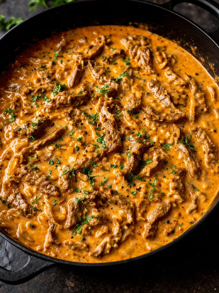 Biff stroganoff med Lövbiff